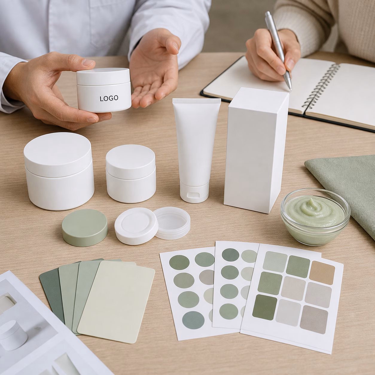 Custom jar tube carton and label options for centella soothing facial mask OEM buyers