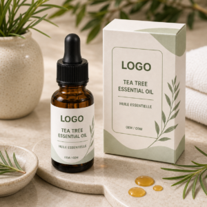 Tea Tree Essential Oil private label OEM ODM product image with neutral LOGO packaging