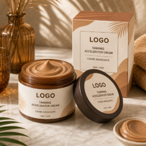 Tanning Accelerator Cream private label OEM ODM product image with neutral LOGO packaging