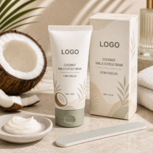 Coconut Nail and Cuticle Cream private label OEM ODM product image with neutral LOGO packaging
