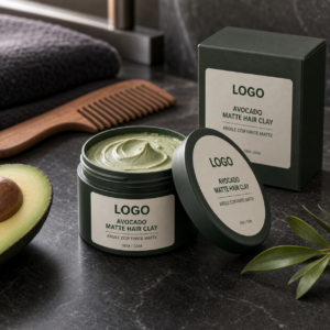 Avocado Matte Hair Styling Clay private label OEM ODM product image with neutral LOGO packaging