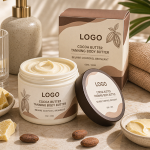 Cocoa Butter Tanning Body Butter private label OEM ODM product image with neutral LOGO packaging