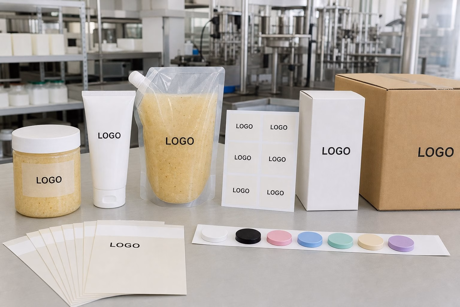 Custom logo jasmine body scrub packaging options with jar tube refill pouch label sheet and cartons for OEM buyers