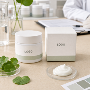 Private label oatmeal shea butter cream jar and carton sample for OEM buyers