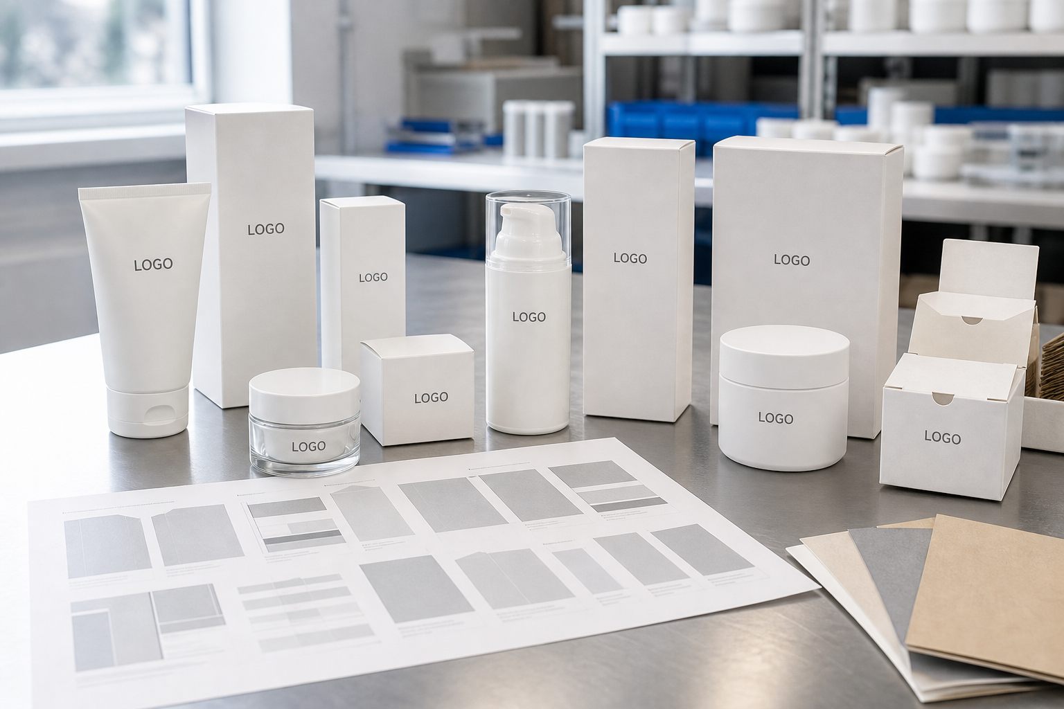 Tube jar pump carton and label proof options for custom logo skin comfort barrier cream