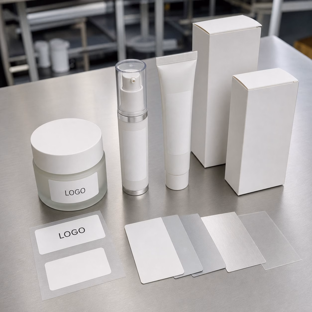 Youth hydrating face cream private label packaging options with jar airless pump tube cartons and label swatches