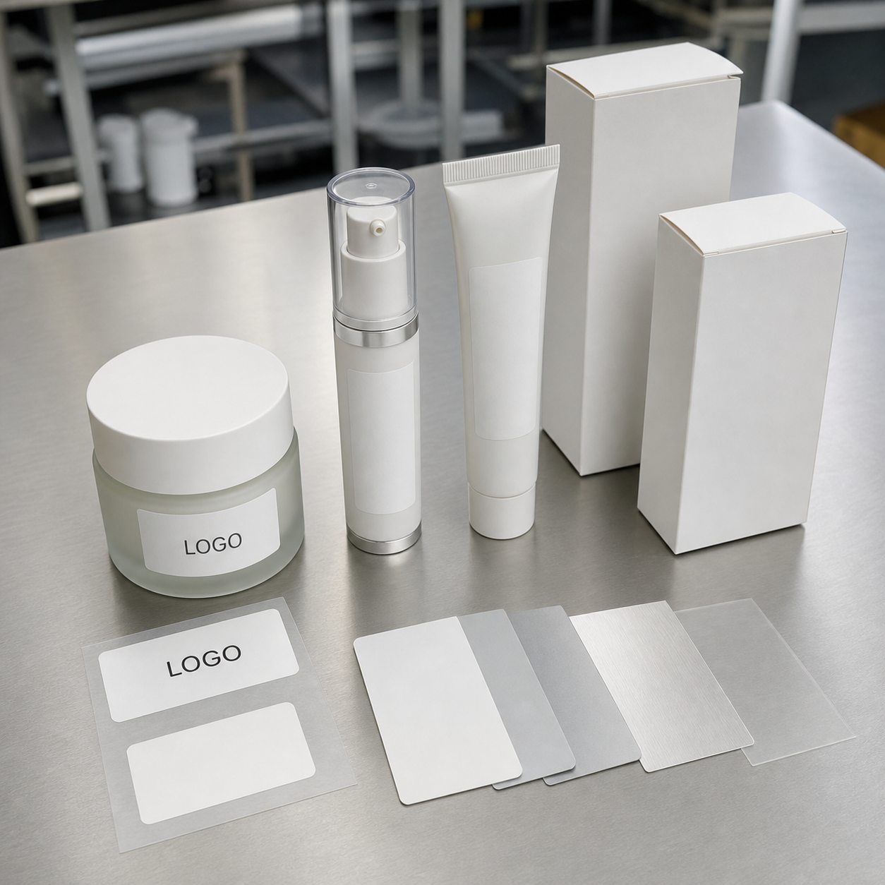 Youth hydrating face cream private label packaging options with jar airless pump tube cartons and label swatches