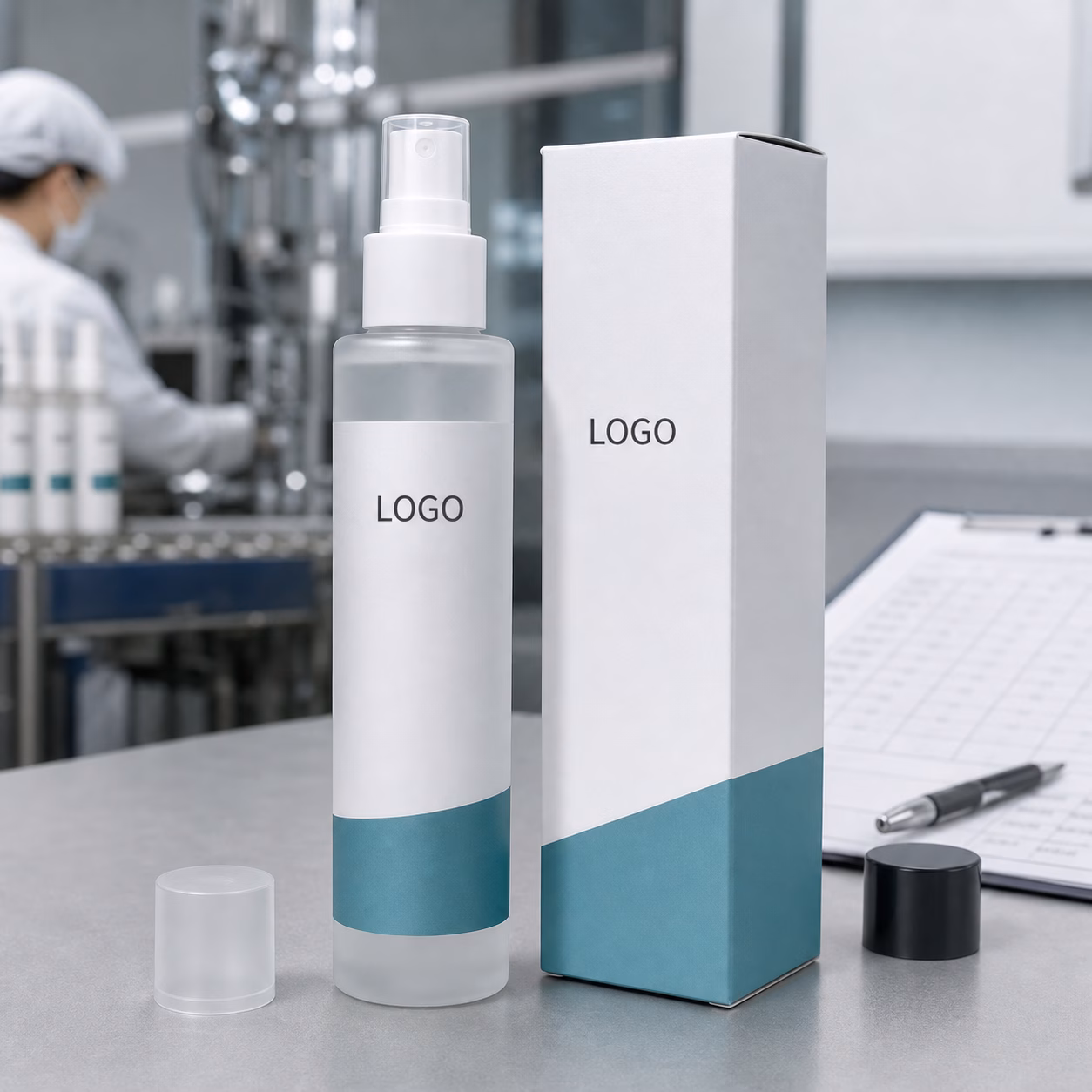 Private label mens cooling body spray bottle and carton for GUOCUI OEM sample review