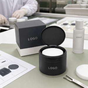 Private label men's toner pads jar and outer box with LOGO placeholder