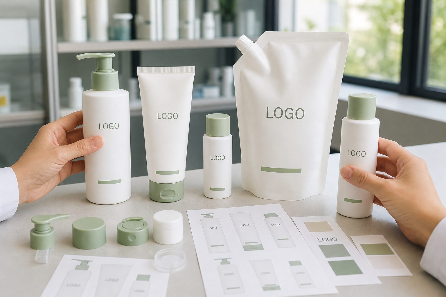 pH-balanced gentle facial cleanser packaging options for custom logo label review