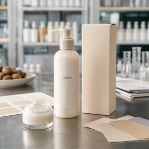 Private label shea butter body lotion sample bottle with LOGO-ready packaging