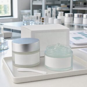 Private label bio-collagen overnight mask blank jar carton and gel texture sample for OEM buyers
