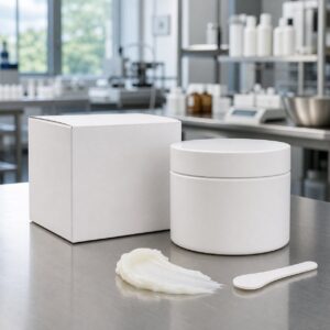 Private label melting balm facial cleanser blank jar carton and balm texture sample for OEM buyers