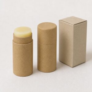 Blank paper push-up tube solid body moisturizer sample and carton for private label OEM buyers