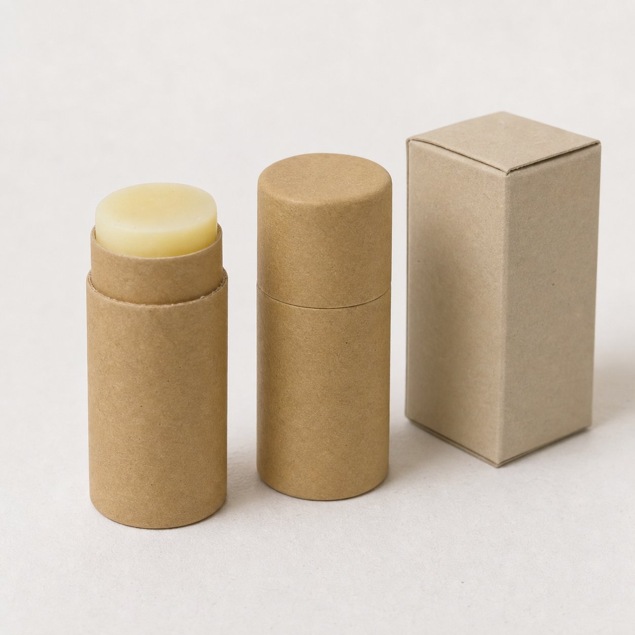 Blank paper push-up tube solid body moisturizer sample and carton for private label OEM buyers