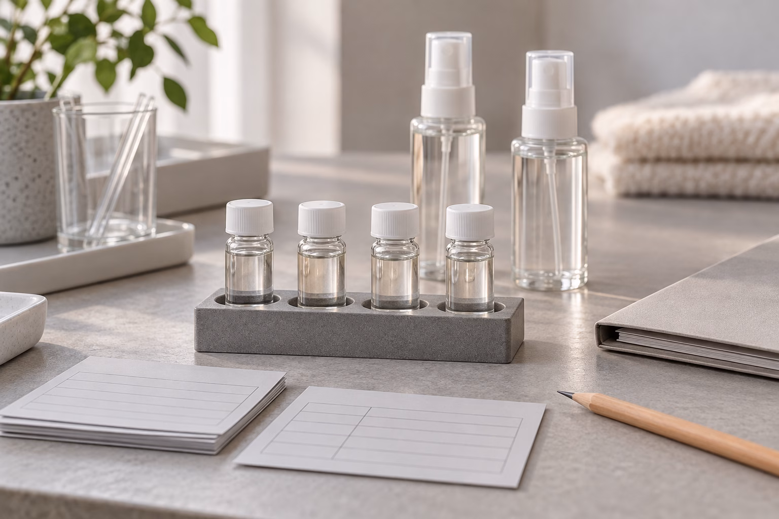 AI development illustration of fragrance sample identification and review records