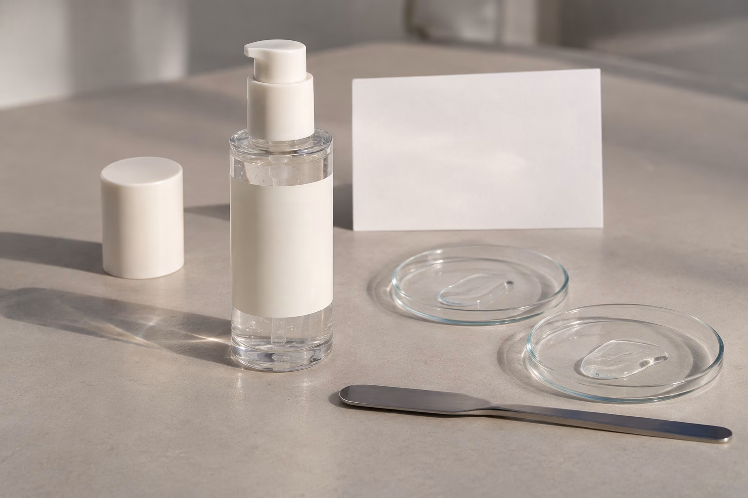 AI development illustration of a filled pump serum sample and separate portion dishes